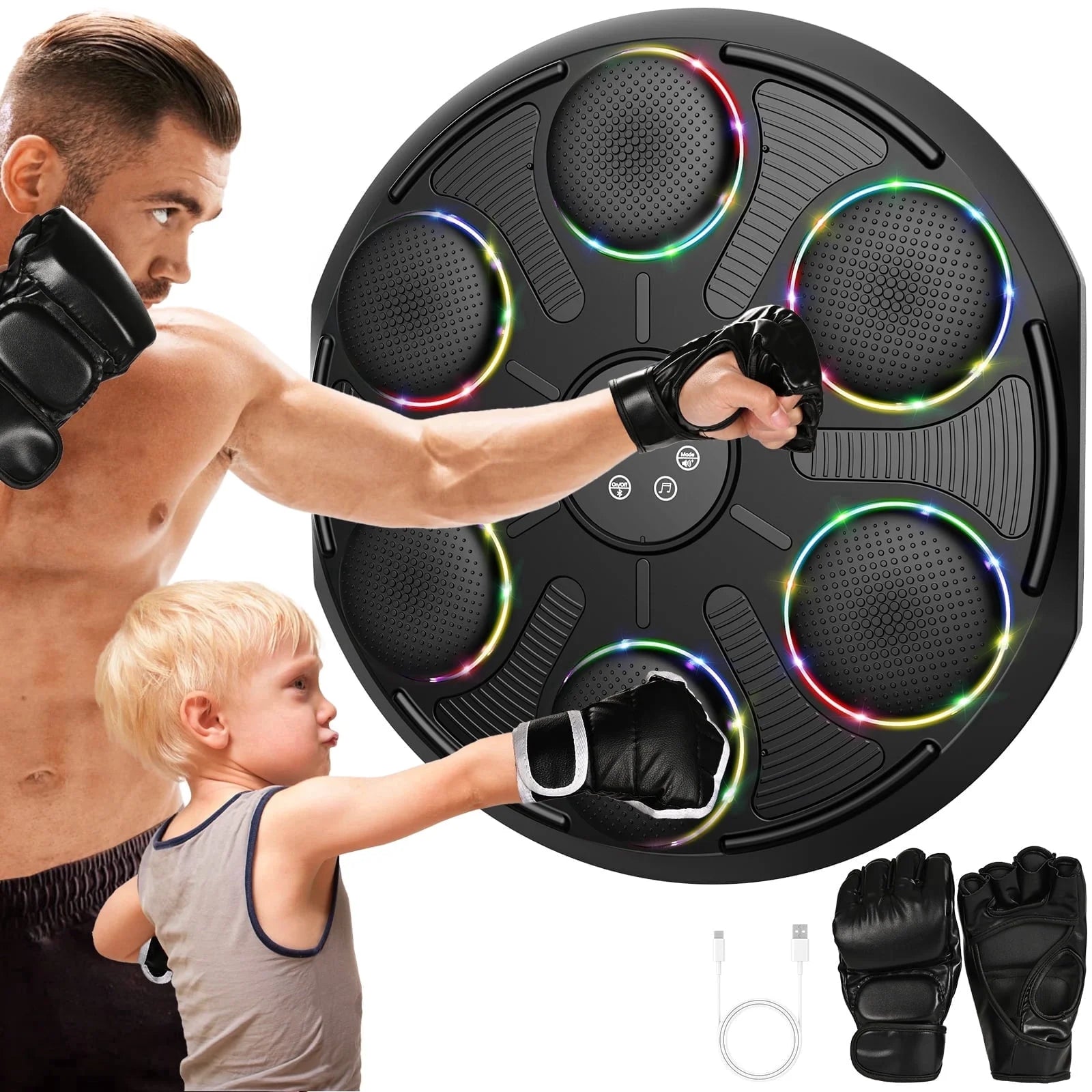 Music Boxing Machine with Gloves Boxing Equipment for Adults Workout Music Punching Machine